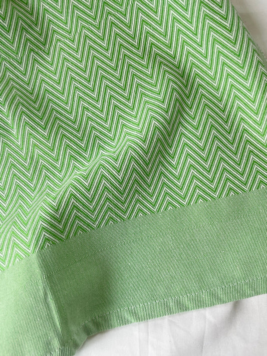 Green zigzag blanket/ throw