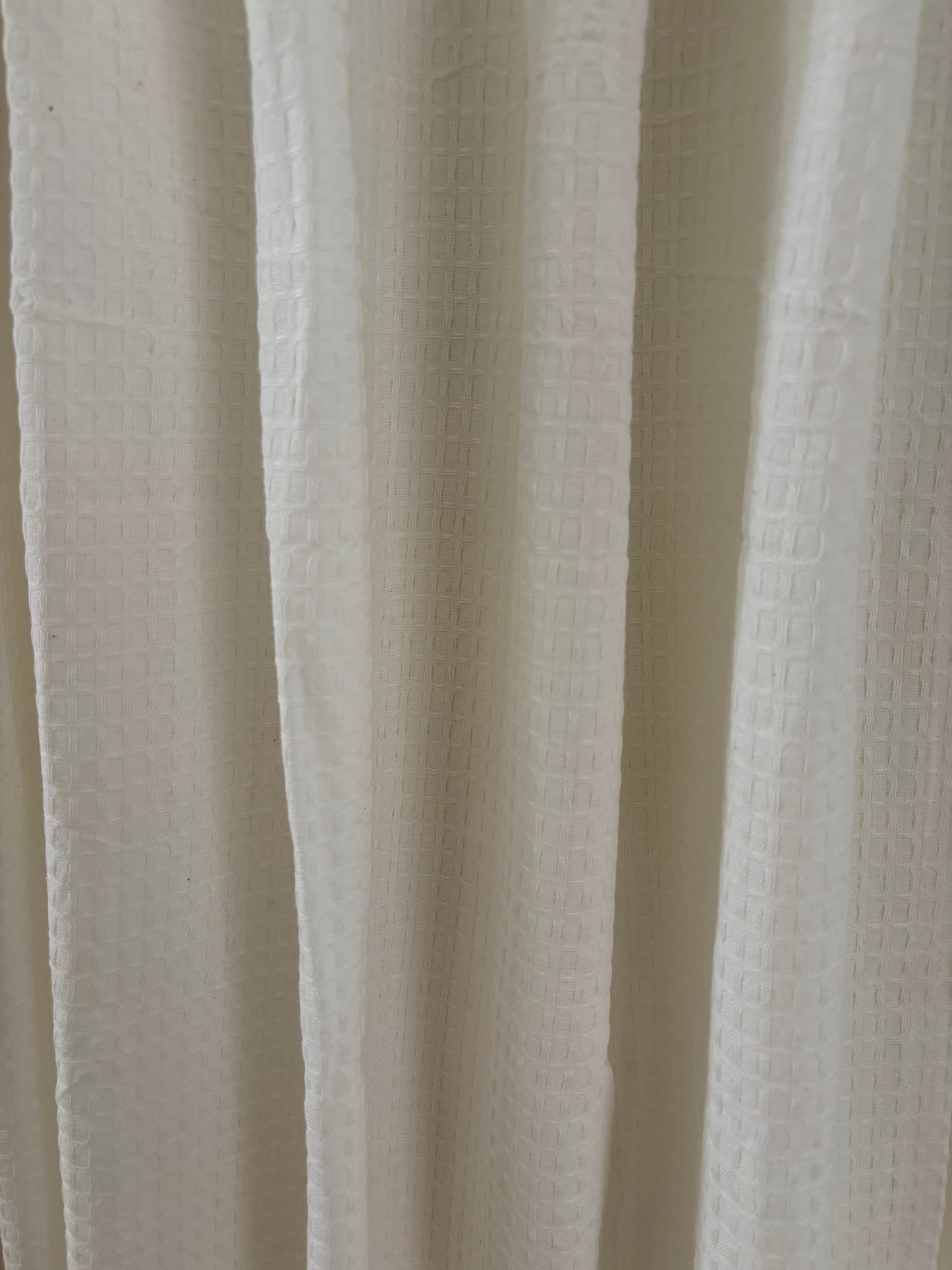 White checkered curtain