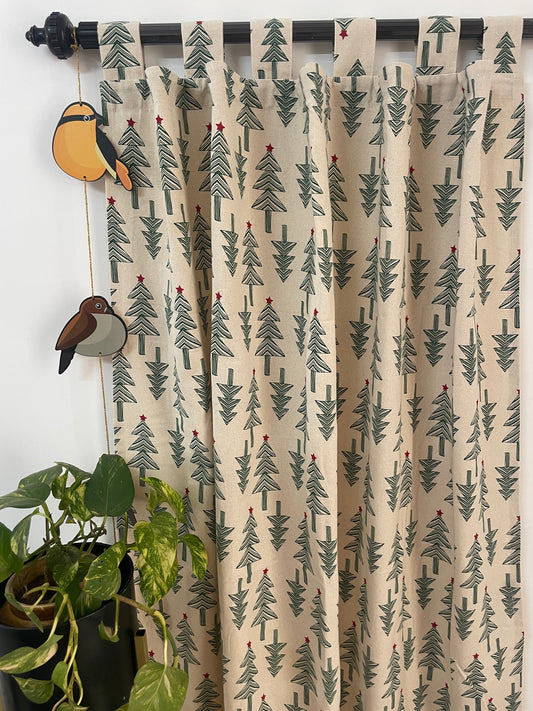 Green tree Cotton Curtains