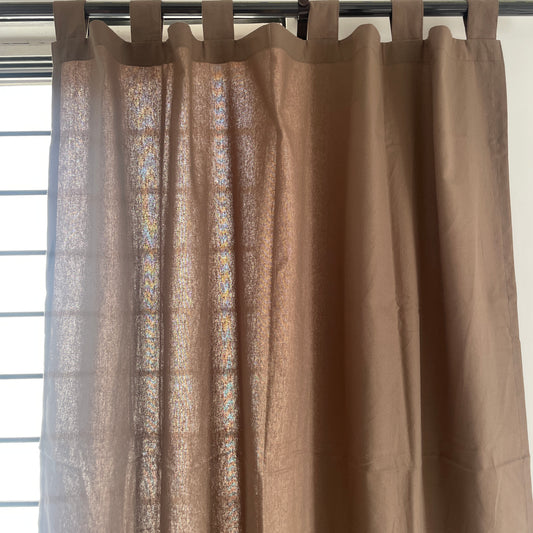 Brown solid Cotton Curtains