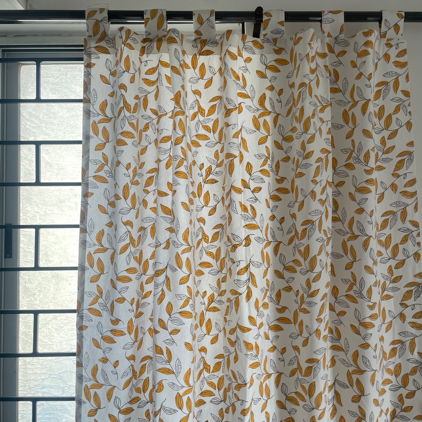 Tangerine leaf Cotton Curtains