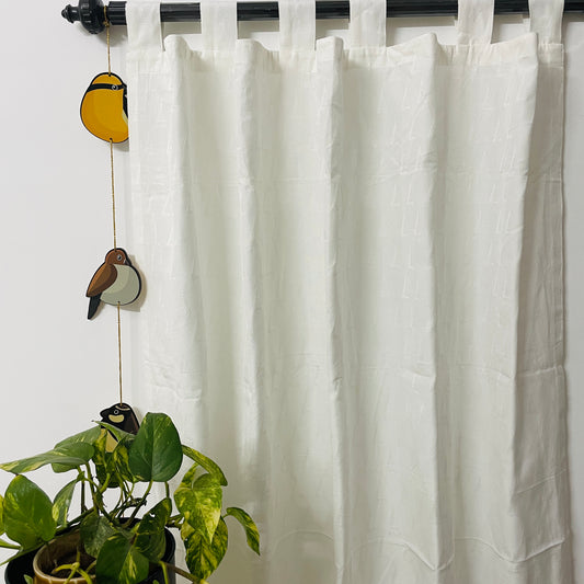 White Solid Cotton Curtains