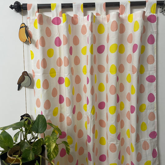 Colourful polka Cotton Curtains