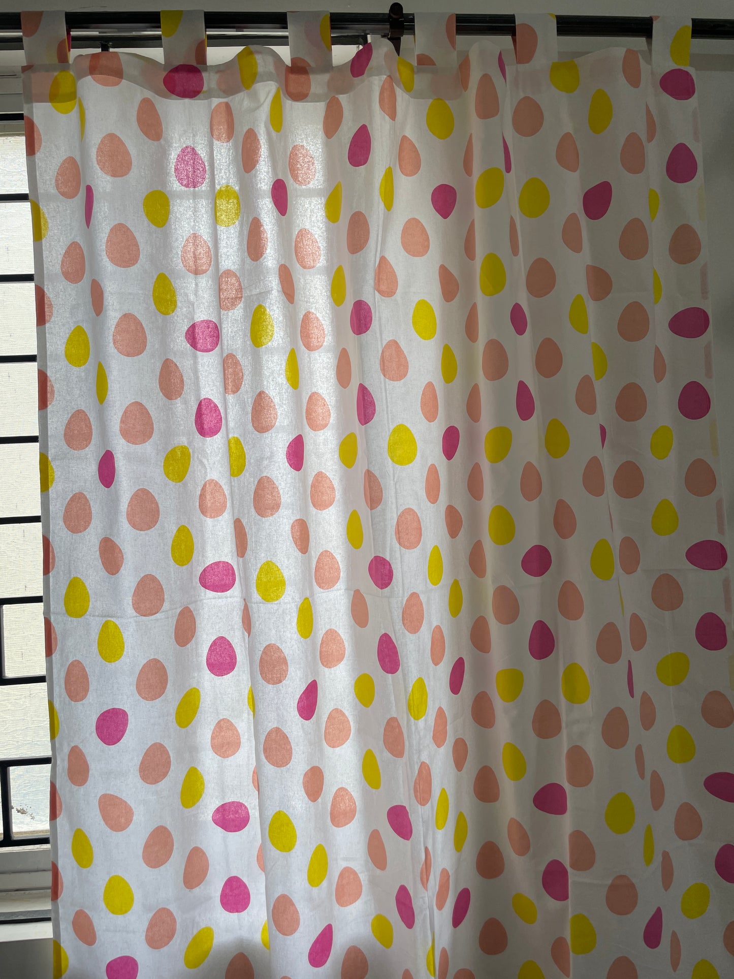 Colourful polka Cotton Curtains