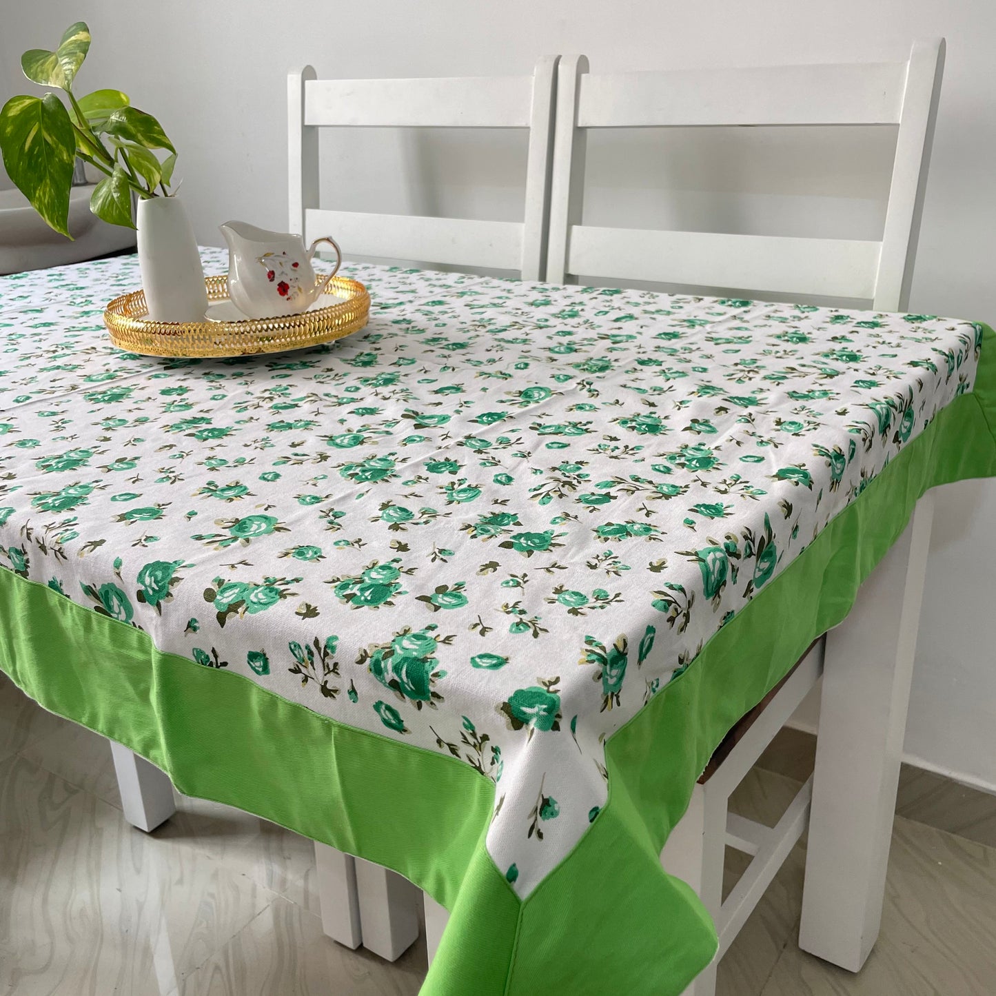 Green Floral Table Covers